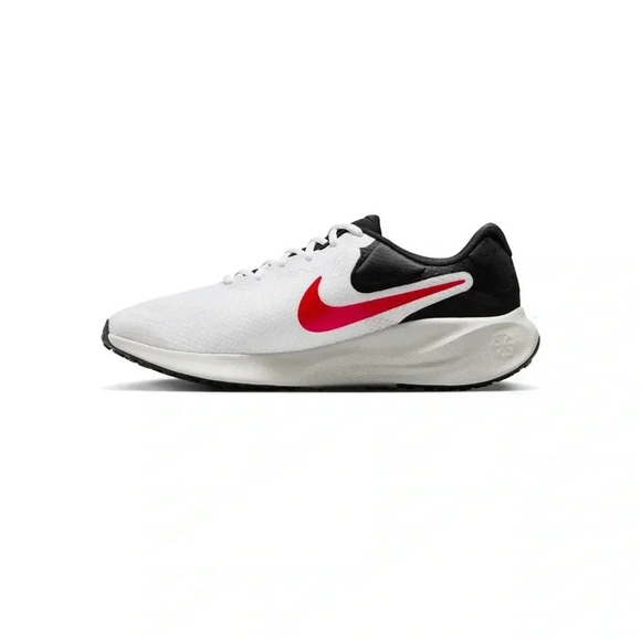 New Nike Revolution 7 Men's Road Running Shoes White/FIRE RED-Black Size 12.5 - Picture 5 of 16
